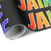 レインボー名「JAIME」;おもしろい&カラフル ラッピングペーパー (ロールコーナー)