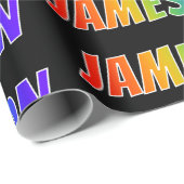 レインボー名"JAMESON";おもしろい&カラフル ラッピングペーパー (ロールコーナー)