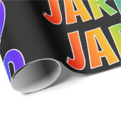 レインボー名"JARED";おもしろい&カラフル ラッピングペーパー (ロールコーナー)