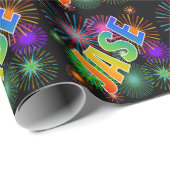 レインボー名「JASE」 + Fireworks ラッピングペーパー (ロールコーナー)
