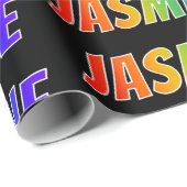 レインボー名「JASMINE」;おもしろい&カラフルJASMINE ラッピングペーパー (ロールコーナー)