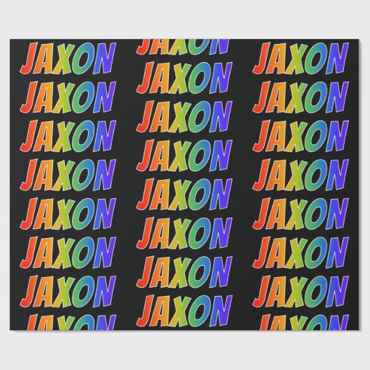 レインボー名「JAXON」、おもしろい&カラフルJAXON ラッピングペーパー (フラット)