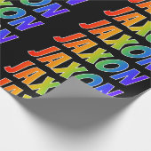 レインボー名「JAXON」、おもしろい&カラフルJAXON ラッピングペーパー (角)