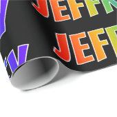 レインボー名「JEFFREY」;おもしろいカラフル& ラッピングペーパー (ロールコーナー)