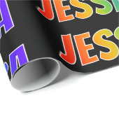 レインボー名「JESSICA」;おもしろい&カラフルJESSICA ラッピングペーパー (ロールコーナー)