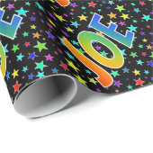 レインボー名"JOE" +星 ラッピングペーパー (ロールコーナー)