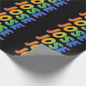 レインボー名「JOSE」、おもしろいおよびカラフル ラッピングペーパー (角)