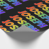 レインボー名「JOSEPH」;おもしろいカラフル& ラッピングペーパー (角)