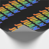 レインボー名"JUAN";おもしろい&カラフル ラッピングペーパー (角)