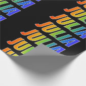 レインボー名「JULIA」;おもしろい&カラフルJULIA ラッピングペーパー (角)