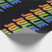 レインボー名「JULIE」;おもしろいカラフル& ラッピングペーパー (角)