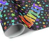 レインボー名"KAYLEE" +星 ラッピングペーパー (ロールコーナー)