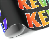 レインボー名「KEVIN」、おもしろいおよびカラフル ラッピングペーパー (ロールコーナー)