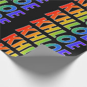 レインボー名「KHLOE」;おもしろい&カラフルKHOE ラッピングペーパー (角)