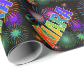 レインボー名「KIARA」 + Fireworks ラッピングペーパー (ロールコーナー)