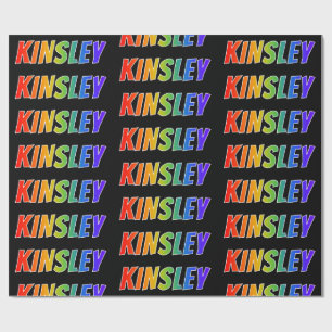 レインボー名"KINSLEY";おもしろい&カラフルKINSLEY ラッピングペーパー