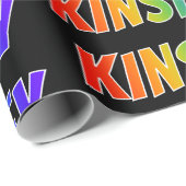 レインボー名"KINSLEY";おもしろい&カラフルKINSLEY ラッピングペーパー (ロールコーナー)