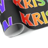 レインボー名「KRISTIN」;おもしろい&カラフルKRISTIN ラッピングペーパー (ロールコーナー)