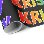 レインボー名「KRISTY」;おもしろい&カラフルKRISTY ラッピングペーパー (ロールコーナー)