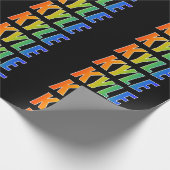 レインボー名"KYLE";おもしろい&カラフル ラッピングペーパー (角)