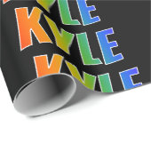 レインボー名"KYLE";おもしろい&カラフル ラッピングペーパー (ロールコーナー)