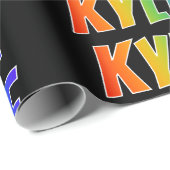 レインボー名「KYLIE」;おもしろい&カラフルKYLIE ラッピングペーパー (ロールコーナー)