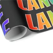 レインボー名"LANCE";おもしろい&カラフル ラッピングペーパー (ロールコーナー)