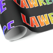 レインボー名「LAWRENCE」;おもしろいカラフル& ラッピングペーパー (ロールコーナー)