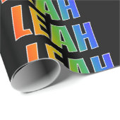 レインボー名「LEAH」;おもしろいカラフル& ラッピングペーパー (ロールコーナー)