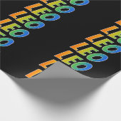 レインボー名「LEO」;おもしろいカラフル& ラッピングペーパー (角)