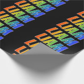 レインボー名"LIAM";おもしろい&カラフル ラッピングペーパー (角)