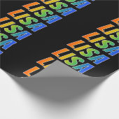 レインボー名「LISA」、おもしろいおよびカラフルLISA ラッピングペーパー (角)