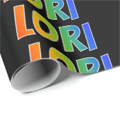 レインボー名"LORI";おもしろい&カラフル ラッピングペーパー (ロールコーナー)