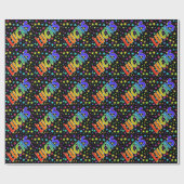 レインボー名"LUCAS" +星 ラッピングペーパー (フラット)