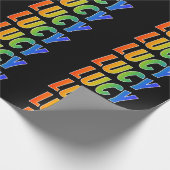 レインボー名「LUCY」;おもしろいカラフル&RAINBOW ラッピングペーパー (角)