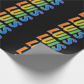 レインボー名「LUIS」;おもしろいカラフル& ラッピングペーパー (角)