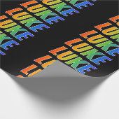 レインボー名"LUKE";おもしろい&カラフルLUKE ラッピングペーパー (角)