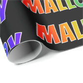 レインボー名"MALLORY";おもしろい&カラフル ラッピングペーパー (ロールコーナー)