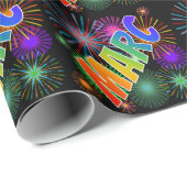 レインボー名"MARC" + Fireworks ラッピングペーパー (ロールコーナー)