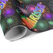 レインボー名「MARISSA」 + Fireworks ラッピングペーパー (ロールコーナー)