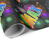 レインボー名"MAX" + Fireworks ラッピングペーパー (ロールコーナー)