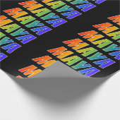 レインボー名"MAYA";おもしろい&カラフル ラッピングペーパー (角)