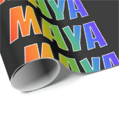 レインボー名"MAYA";おもしろい&カラフル ラッピングペーパー (ロールコーナー)