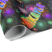 レインボー名「MIKAYLA」 + Fireworks ラッピングペーパー (ロールコーナー)