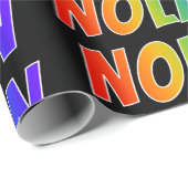 レインボー名「NOLAN」;おもしろい&カラフルL ラッピングペーパー (ロールコーナー)