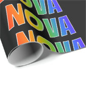 レインボー名「NOVA」;おもしろい&カラフルNOVA ラッピングペーパー (ロールコーナー)