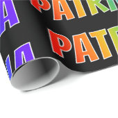 レインボー名「PATRICIA」;おもしろい&カラフルL ラッピングペーパー (ロールコーナー)