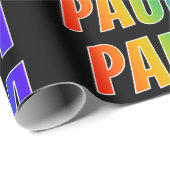 レインボー名"PAULA";おもしろい&カラフル ラッピングペーパー (ロールコーナー)