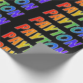 レインボー名「PAYTON」;おもしろい&カラフル ラッピングペーパー (角)