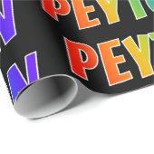 レインボー名「PEYTON」;おもしろい&カラフルPEYTON ラッピングペーパー (ロールコーナー)